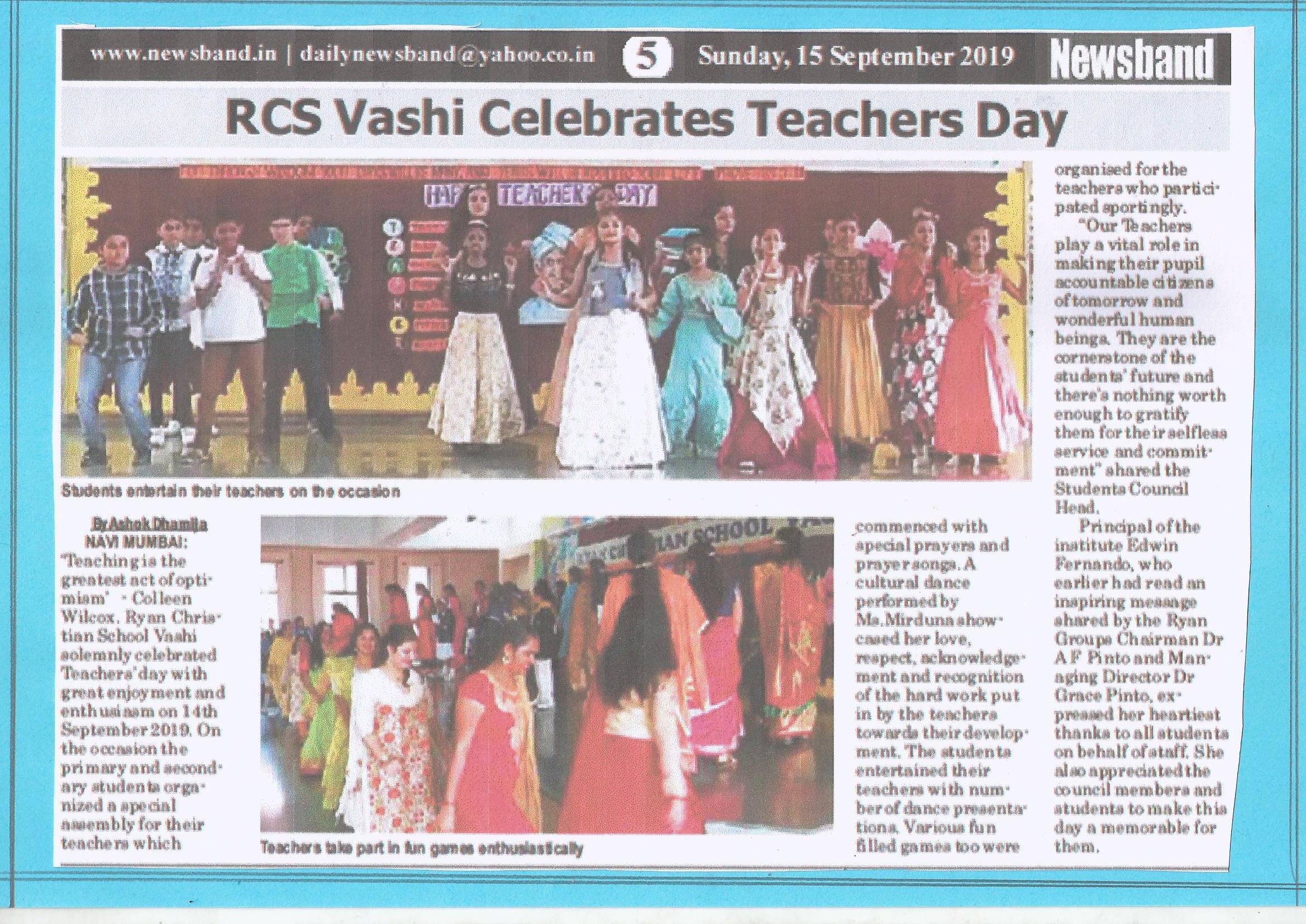 Teacher’s Day was featured in Newsband